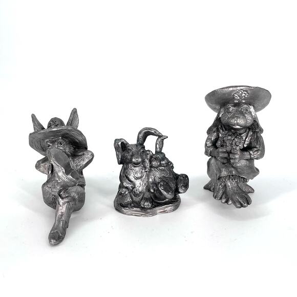 Michael Ricker Other - Vintage 90s Michael Ricker 1,000 Oaks Gift Of Friendship Rabbit 3 Piece Bundle